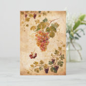 Oude druiven en wijngaard – Landwijn Kaart (Staand voorkant)