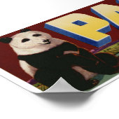  oude druiven Panda Fruit Crate Labels Poster (Hoek)