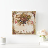  oude druiven vierkante klok (Huis)