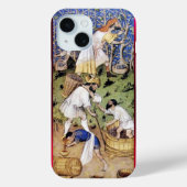 OUDE DRUIVEN WIJNGAARD WIJN, Middeleeuwse Miniatuu Case-Mate iPhone Case (Achterkant)