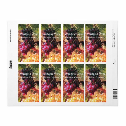 OUDE DRUIVENVINEYARD WIJNBELASTING ETIKET (Full Sheet)