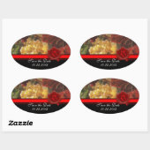 OUDE DRUIVENWIJNBELASTINGPARTIJ, RODE WASSEAL OVALE STICKER (Vel)