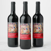 OUDE DRUIVENWIJNGAARD OOGST RODE WAS ZEGEL MONOGRA WIJN ETIKET (Flessen)