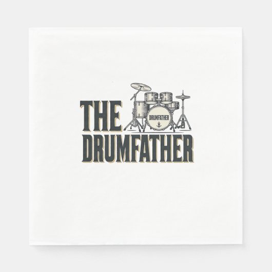 Oude Drumfather Drummer Citaat Vector Design_1 Servet (Voorkant)