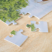 Oude dual-wiel-tractor met een kanopy puzzel legpuzzel (Zijkant)