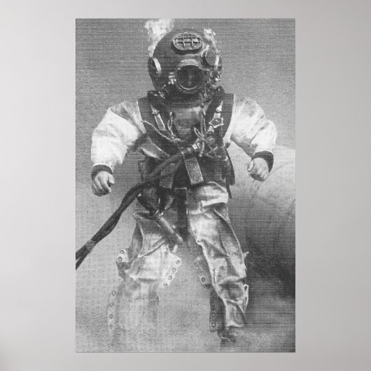 oude duiker zwart-wit poster (Voorkant)