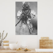 oude duiker zwart-wit poster (Keuken)