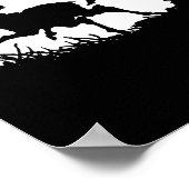 Oude Duitse gravering van Fleingdeer in Forest Poster (Hoek)