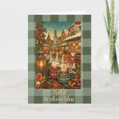 Oude Duitse Kerstmarkt Kaart (Voorkant)