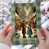 Oude Duitse Kerstmarkt Kaart kinderen