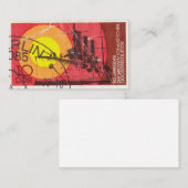 Oude Duitse postzegel Notitiekaartje (Voorkant / Achterkant)