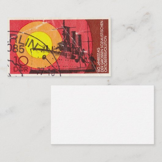 Oude Duitse postzegel Notitiekaartje (Voorkant / Achterkant)