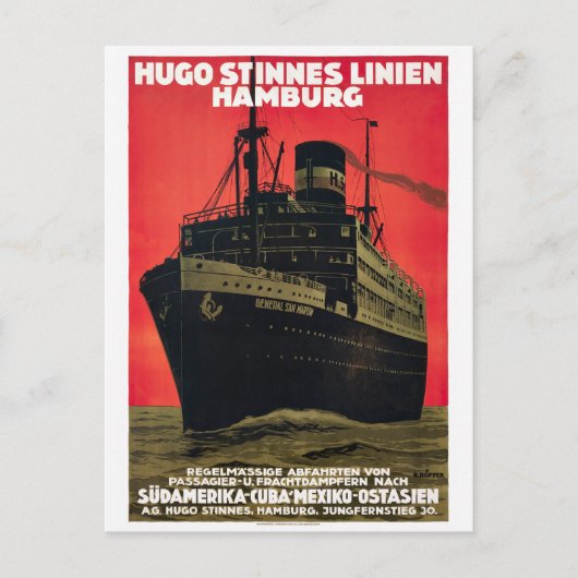 Oude Duitse Reisposter Gerenoveerd 1930 Briefkaart (Voorkant)