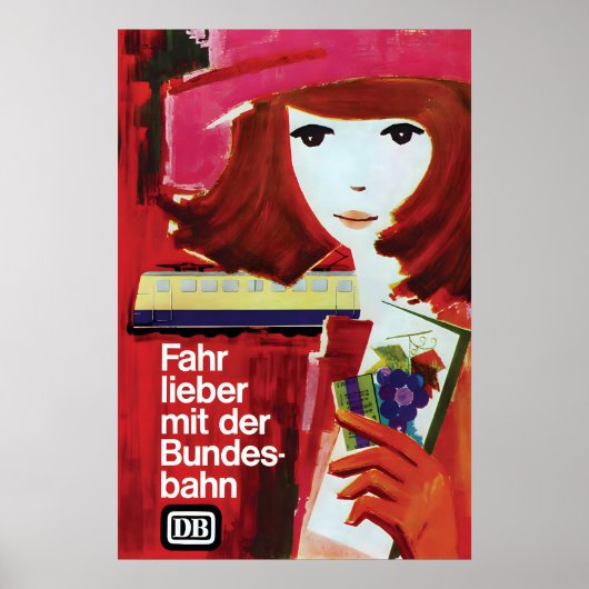 Oude Duitse Spoorwegen Poster Reizen met (Voorkant)