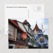 Oude Duitse stad Helen Georgia Briefkaart (Voorkant / Achterkant)