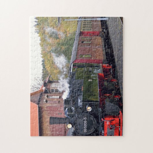 Oude Duitse treinen. Legpuzzel (Verticaal)