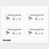 Oude Duitse Uil Club Sticker (Vel)