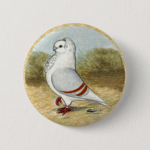Oude Duitse uil duif in de ronde Button 5,7 Cm