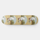 Oude Duitse uil duif in de ronde Skateboard (Horizontaal)