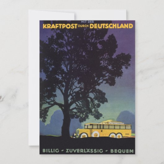 Oude Duitsland, Gele Bus 's Nachts, Reis Kunst (Voorkant)