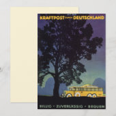 Oude Duitsland, Gele Bus 's Nachts, Reis Kunst (Voorkant / Achterkant)