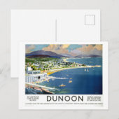 Oude Dunoon Schotland Reisposter Briefkaart (Voorkant / Achterkant)