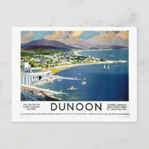 Oude Dunoon Schotland Reisposter Briefkaart