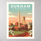 Oude Durham North Carolina Poster (Voorkant)