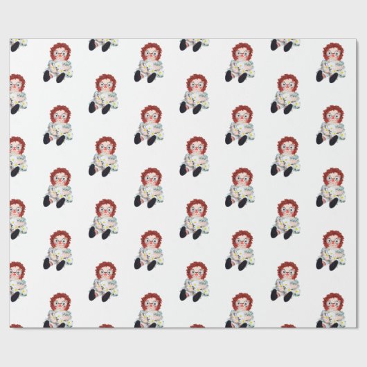 oude dweilpop met daisy bouquet cadeaupapier (Vlak)