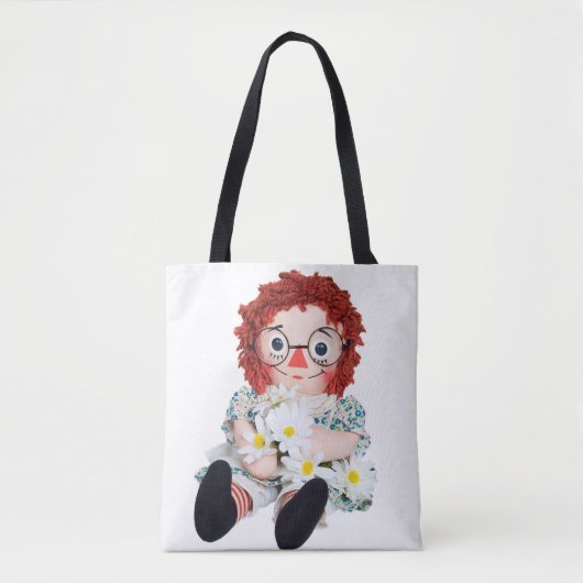 oude dweilpop met daisy bouquet tote bag (Voorkant)