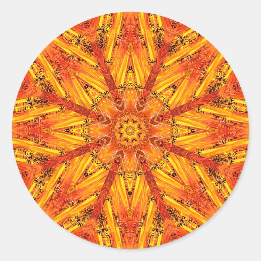 Oude echo's Crystal Mandala Ronde Sticker (Voorkant)