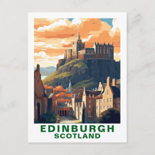 Oude Edinburgh, Schotland Kasteel Reizen Briefkaart