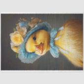 Oude Eendje in Bloemenkroon Decoupage Tissuepapier (Voorkant)