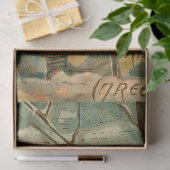 Oude Eerste Kerstman in sneeuw met cadeaus Tissuepapier (Geschenk)