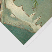 Oude Eerste Kerstman in sneeuw met cadeaus Tissuepapier (Detail)