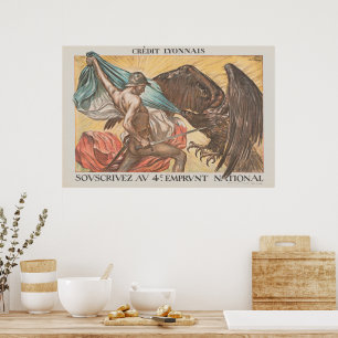 Oude Eerste Wereldoorlog Franse Oorlogsobligatie P Poster