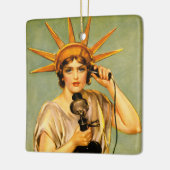 Oude Eerste Wereldoorlog 'Hello This Is Liberty Sp Keramisch Ornament (Links)