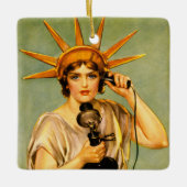 Oude Eerste Wereldoorlog 'Hello This Is Liberty Sp Keramisch Ornament (Voorkant)