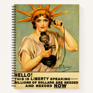 Oude Eerste Wereldoorlog 'Hello This Is Liberty Sp Notitieboek