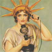 Oude Eerste Wereldoorlog 'Hello This Is Liberty Sp Sticker (Voorkant)