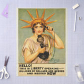 Oude Eerste Wereldoorlog Hello This Is Liberty Spe Tissuepapier (Craft)