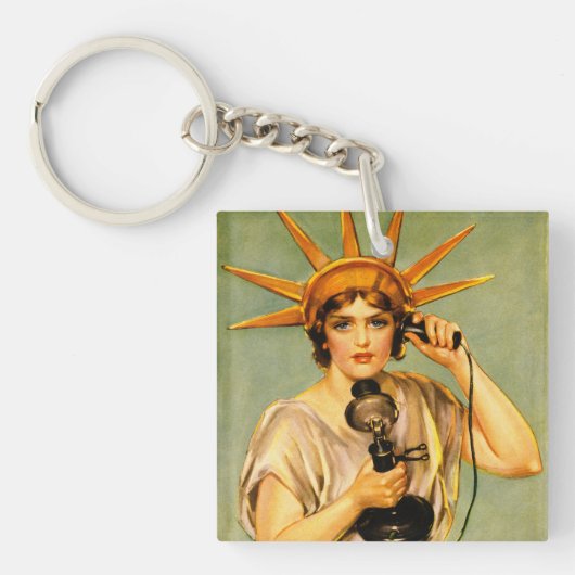 Oude Eerste Wereldoorlog Poster 'Hello This Is Lib Sleutelhanger (Voorkant)