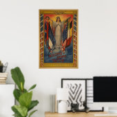 Oude Eerste Wereldoorlog Poster Vrede Recht Vrijhe (Thuiskantoor)