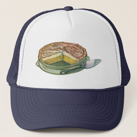 Oude eetwaar, citroen meringue taart dessert trucker pet (Voorkant)