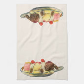 Oude eetwaren desserts, Banaan Split Kersen Theedoek (Verticaal)