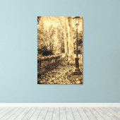 OUDE EFFECT FOTO op landschap op canvasprint Canvas Afdruk (Insitu (Houten vloer))