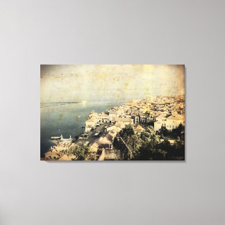 OUDE EFFECT FOTO op meer MAGGIORE canvas print .