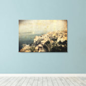 OUDE EFFECT FOTO op meer MAGGIORE canvas print . (Insitu (Houten vloer))