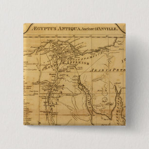 Oude Egypte 3 Vierkante Button 5,1 Cm