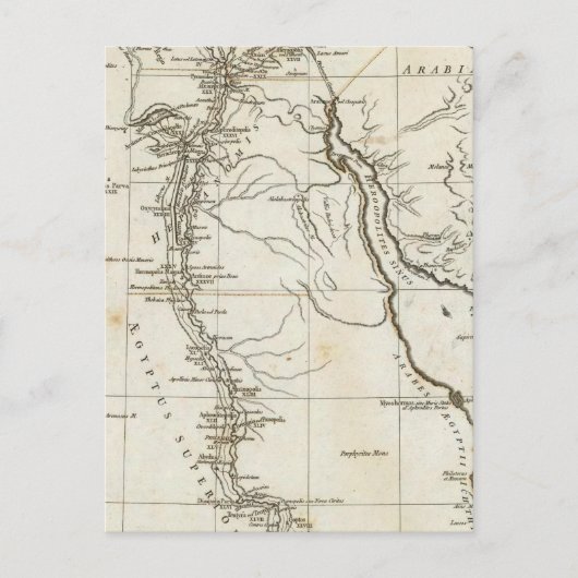 Oude Egypte 4 Briefkaart (Voorkant)